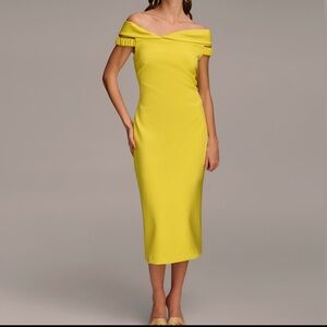 Donna Karen New York 
Off-the-shoulder MIDI Sheath Dress
